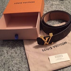 90cm (fits 30-36” waist) LV Intiales Unisex Belt
